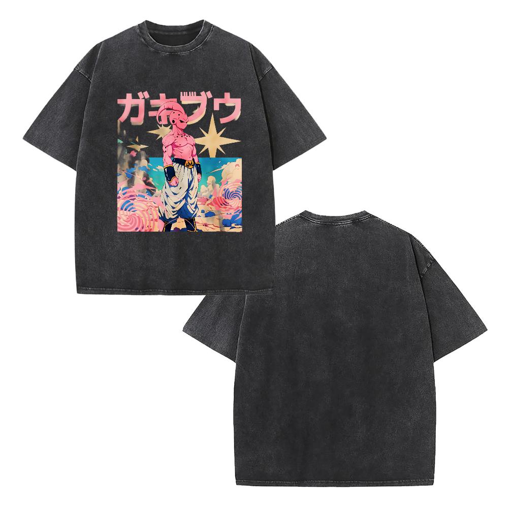 Kid Buu Graphic T-Shirt, Vintage Anime T-Shirt, Crew Neck Casual Cotton, Trending, Unisex Anime Tee, Suitable for Men's and Women's Streetwear Gifts