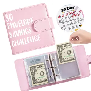 Couple Savings Challenge Book, Mini Loose-Leaf Money Saving Notebook, Monthly Budget Planner, 30-Day Financial Tracker Journal, Finance Checklist Organizer