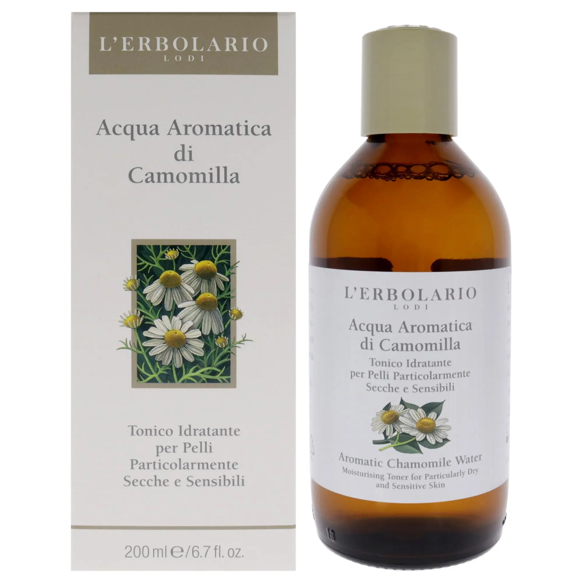 LErbolario Aromatic Chamomile Water Face Tonic - 6.7oz Bottle for Women