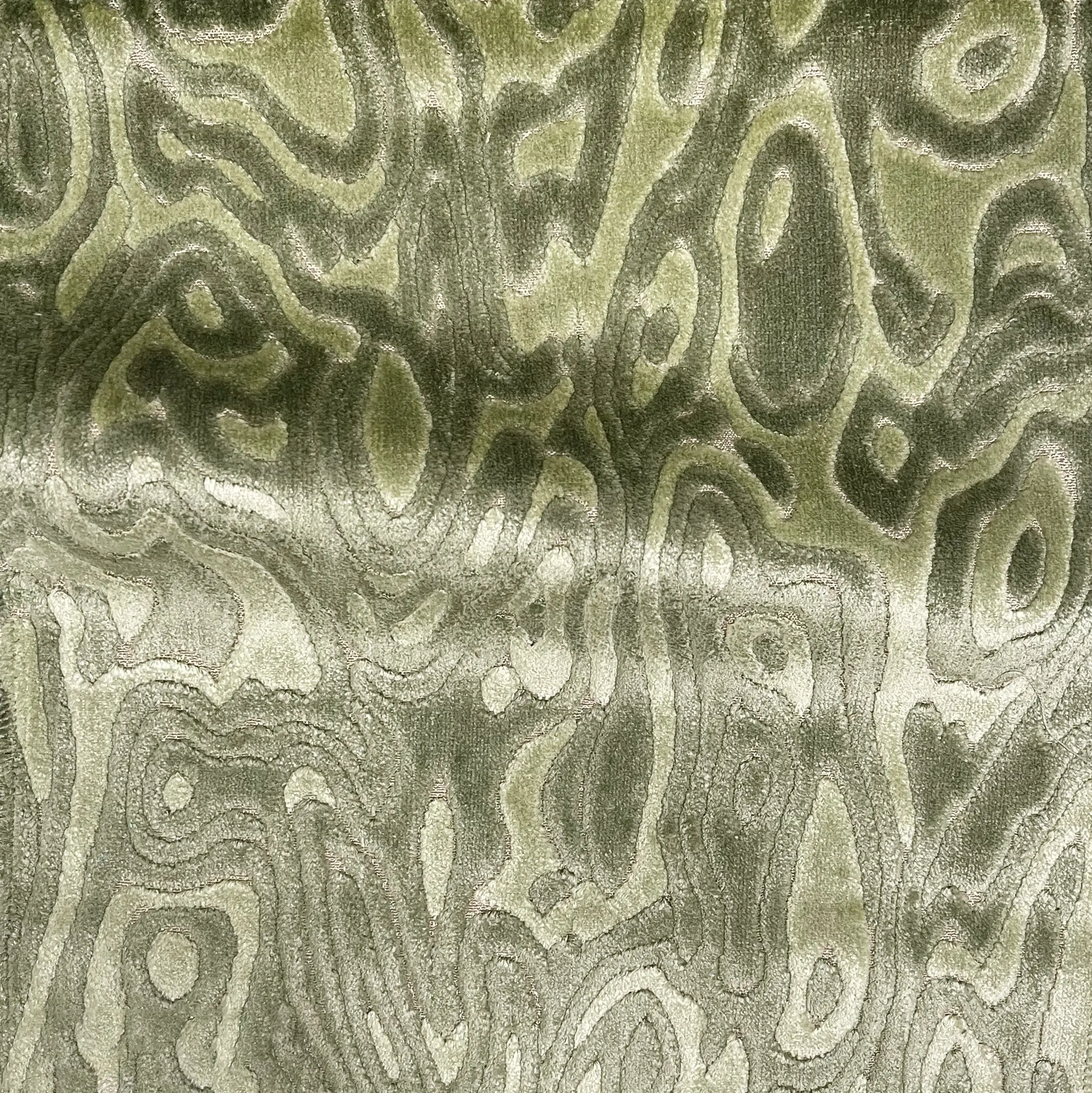 ECHO - ABSTRACT PATTERN CUT VELVET UPHOLSTERY FABRIC BY THE YARD