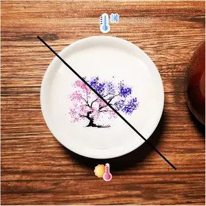 Cherry Blossom Sake Cup – 2023 new ceramic sake cup that changes color depending on cold or hot temperature; Japanese tea, wine, soju, and sake cup set; magical blooming sakura cups (cold & hot).