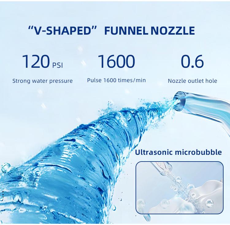 Water Flosser  Cordless Water Flosser (300 mL) — 4 water pressure settings 5 nozzle tips | Portable oral care device ideal for people with braces and for travel