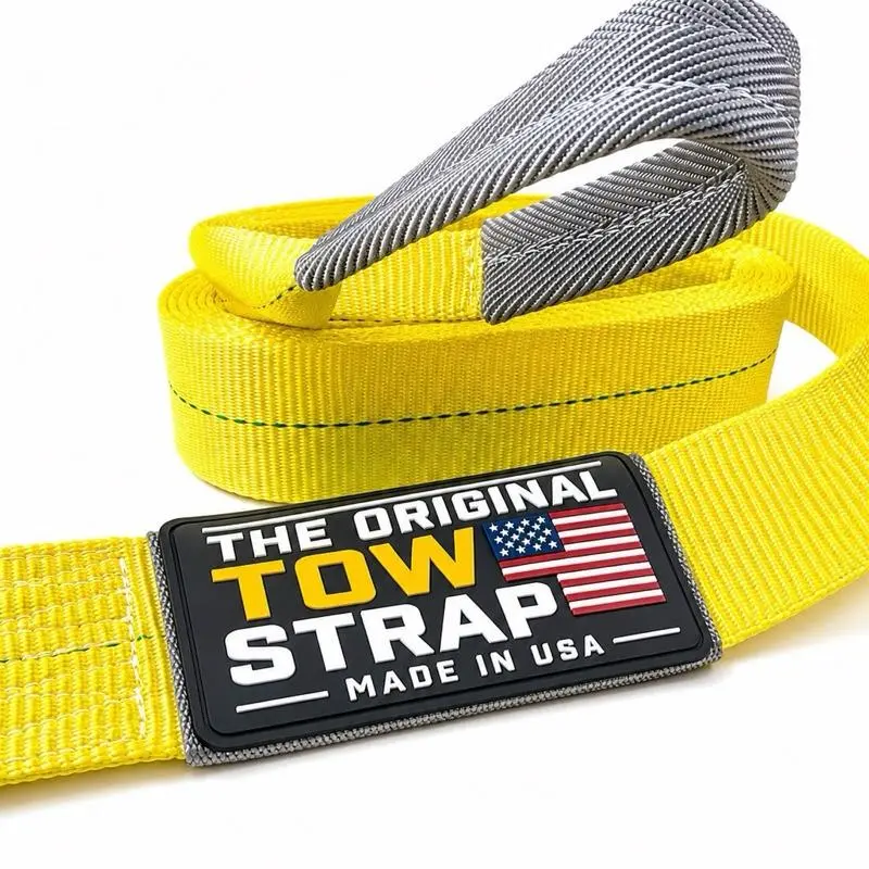 22020 Heavy-Duty Polyester Webbing Vehicle Recovery Strap with Reinforced Loops, 2"x20ft, for 4x4 Off-Road Overlanding & Trail Use, Farm & Agricultural Needs, Light to Medium Truck/SUV Towing, Farm And Agricultural Vehicle Recovery