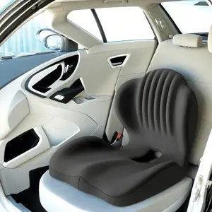 Ergonomic Memory Foam Seat Cushion with Back Support, Tailbone and Lumbar Pillow, Office, Car, Gaming, Wheelchair, Detachable Cover, Medium Firmness