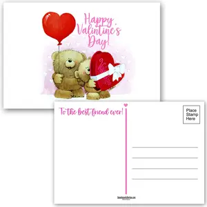 Stonehouse Collection Valentines Day Postcards - 4 x 6 Valentine's Postcards - 40 Postcards, 4 Different Designs