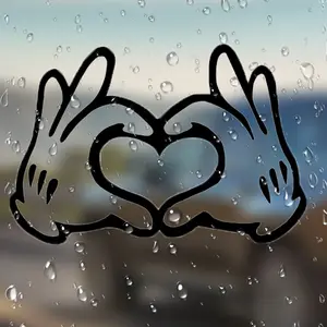 Mickey Mouse & Minnie Vinyl Art Stickers, Decorative Decals for Cars Laptops Fridge Suitcases Plastic Surfaces, Stylish Car Merch, Car Accessories, Cute Cartoon Design