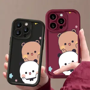 Bubu Dudu Cartoon Cute Phone Case for iPhone 16 17 Air 16E 15 14 Plus 13 12 11 Pro Max Samsung Galaxy S26 S25 S24 S23 S22 Ladder Lens Protection Capa Soft Shell Funda Back Cover