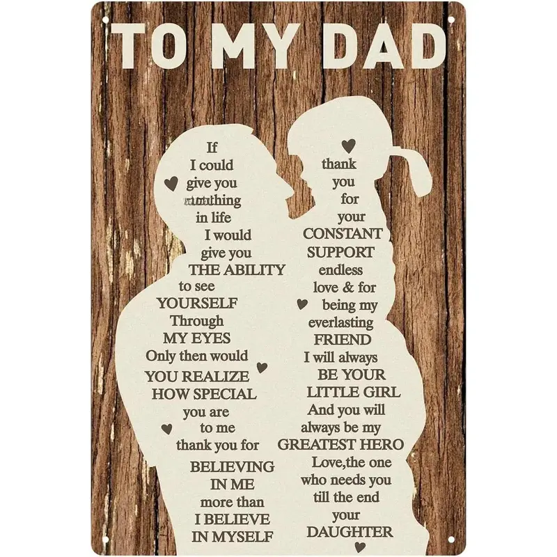 Personalized Metal Tin Sign Decorative Gift for Dad Husband Sonoutstanding Anniversary Christmas Birthday and Fathers Day Plaque