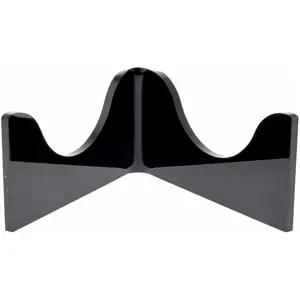 Plymor Black Acrylic Low-Profile Curved Display Easel for Geode, Mineral or Crystal Cluster