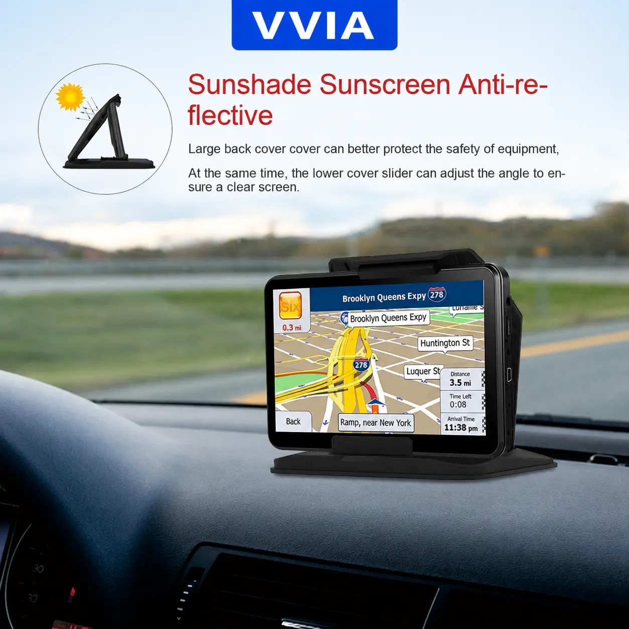 Folding screen car phone holder sunshade dashboard phone holder car navigation holder