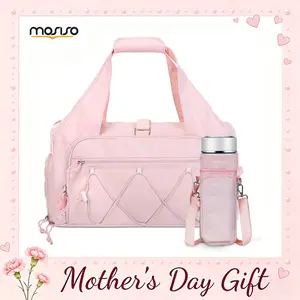 【Mother's Day Gift】MOSISO Women's Gym Bag - Mother's Day Gift Small Travel Duffle Tote with Shoe Compartment, Wet Pocket, Water Bottle Holder for Fitness, Weekend Overnight Carry-On
