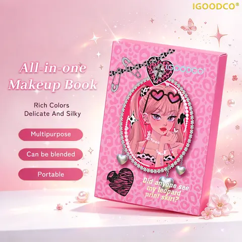 Igoodco IG5158 Women's FDA-Approved 43-Color Dual-Texture Pressed Pigment Palette - Powder, 400g Set, Vibrant Rainbow Eyeshadow Kit, Matte or Shimmer, High-Coloring Sparkle Cosmetic Makeup