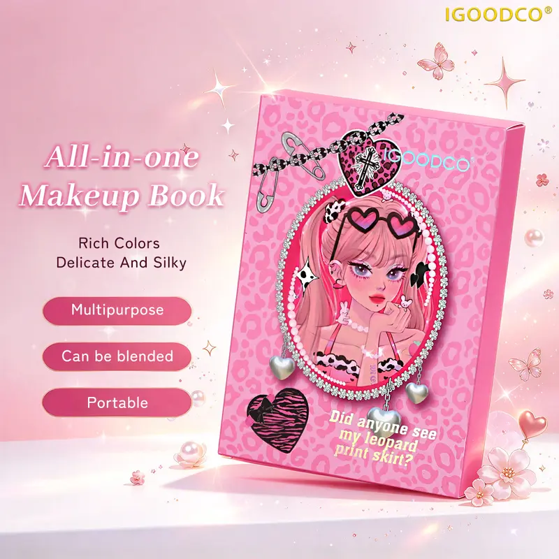 Igoodco IG5158 Women's FDA-Approved 43-Color Dual-Texture Pressed Pigment Palette - Powder, 400g Set, Vibrant Rainbow Eyeshadow Kit, Matte or Shimmer, High-Coloring Sparkle Cosmetic Makeup