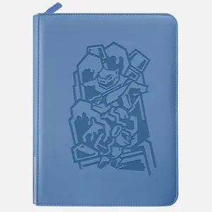 Ravaver 9-Pocket Raw Card Binder Holds 360 Cards with Customizable Label Slot and Side-Loading Sleeves & Zipper, Specifically Designed for bare Cards，Premium Luxury Design Durable Album for Football & Sports Card Collectors