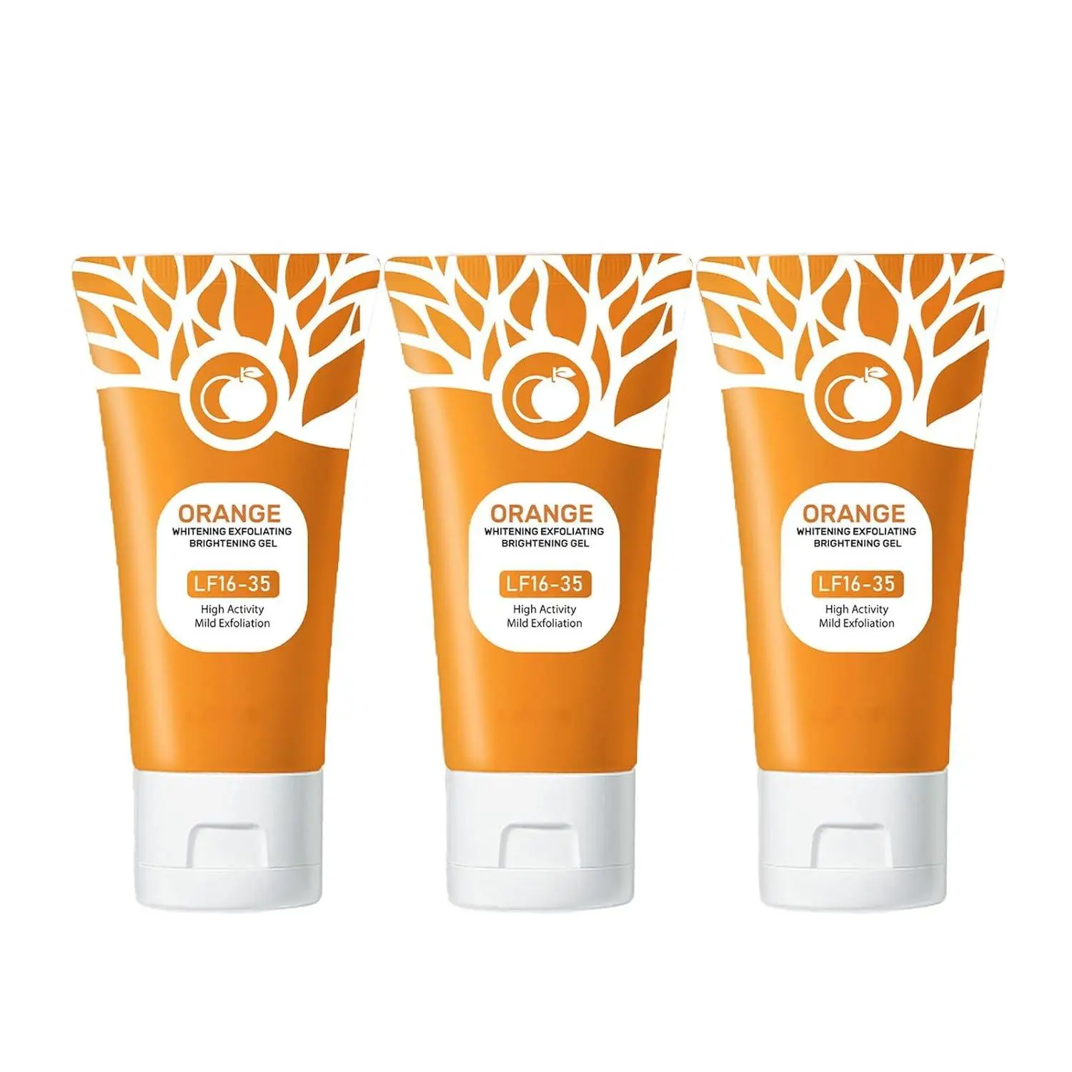 Orange Scented Exfoliator Clear Gel Gentle Exfoliation Exfoliating Gel Nourishing Moisturizing Deep Cleansing Face Body Suitable for All Skin Types -