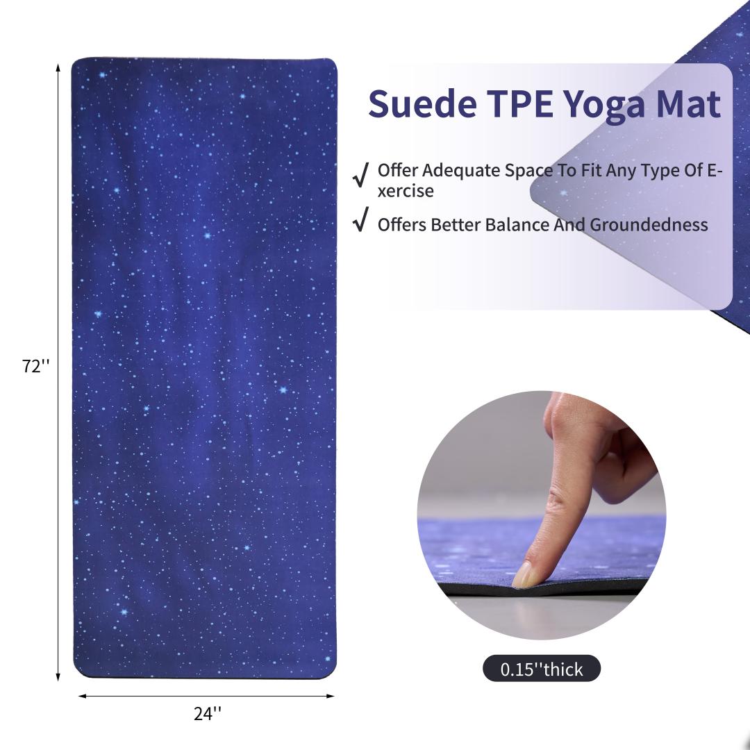 Yoga Mat, Exercise Yoga Mat Print With Non-Slip Design, Professional TPE Exericise Mat, 72  X 24 Multi-Purpose Workout Mat For Women, Pilates Fitness And Floor Exercises