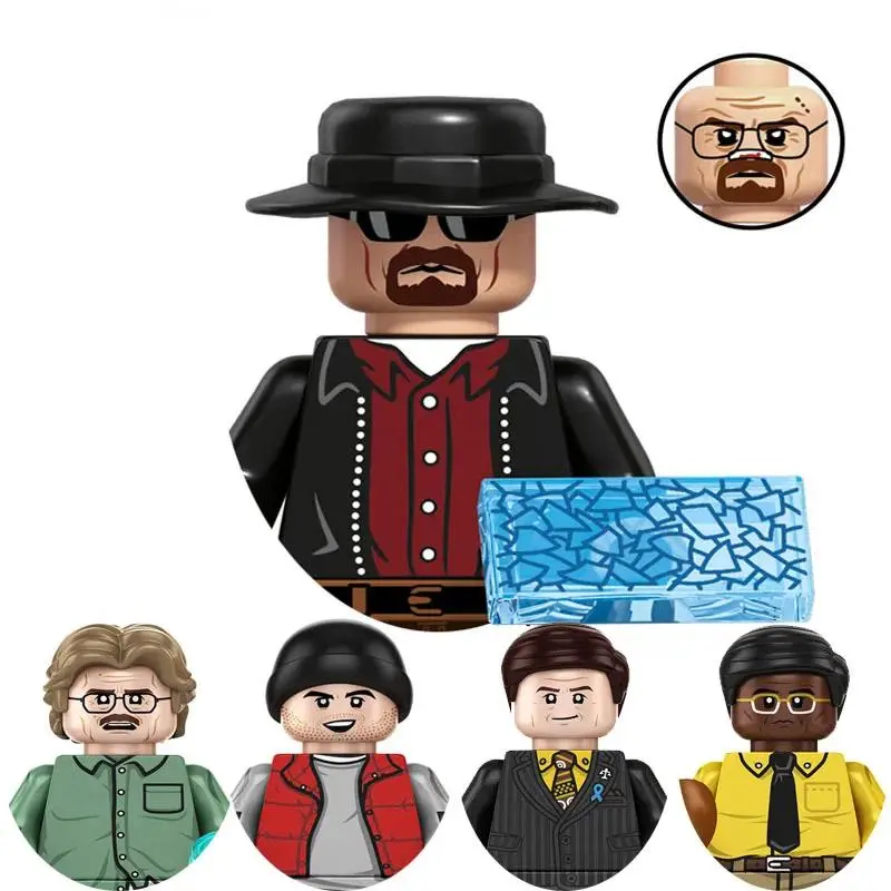 NEW Season TV! Breaking Bad Heisenberg Walter White Jesse Pinkman Saul Model Building Blocks Enlighten Figure Toys For Children