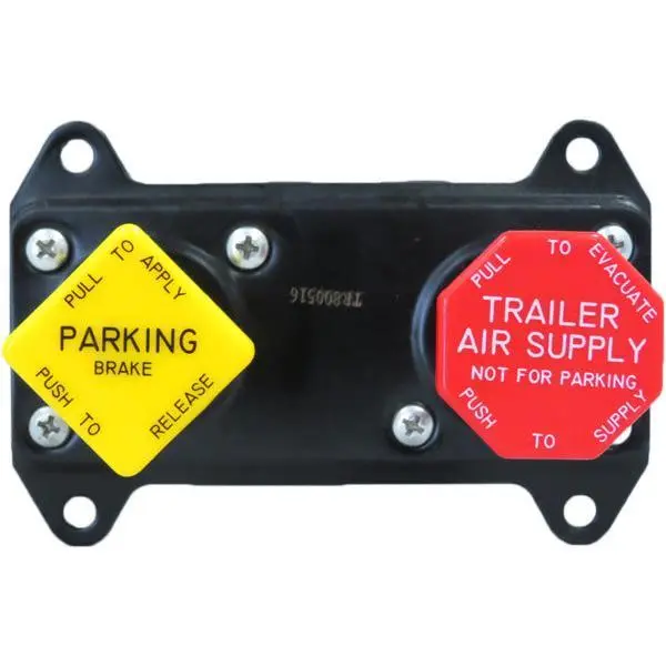 TORQUE MV-3 Dash Brake Control Module Trailer Valve - Heavy Duty Automotive Vehicle Tool for Semi Trucks, Chrome Brake System Component with M6 Mount (Replaces Bendix 800516 065157, Velvac 034081 3948331 3949799, TR800516), 1/4" Ports