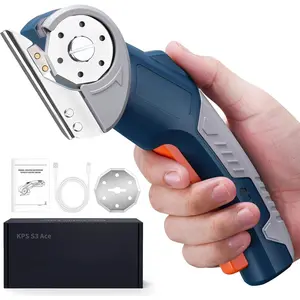 Electric Box ,  Cordless Electric  with Safety Lock & LED Light, Cardboard , Ambidextrous Use, Rotary  for Fabric, Leather, Plastic, Crafting