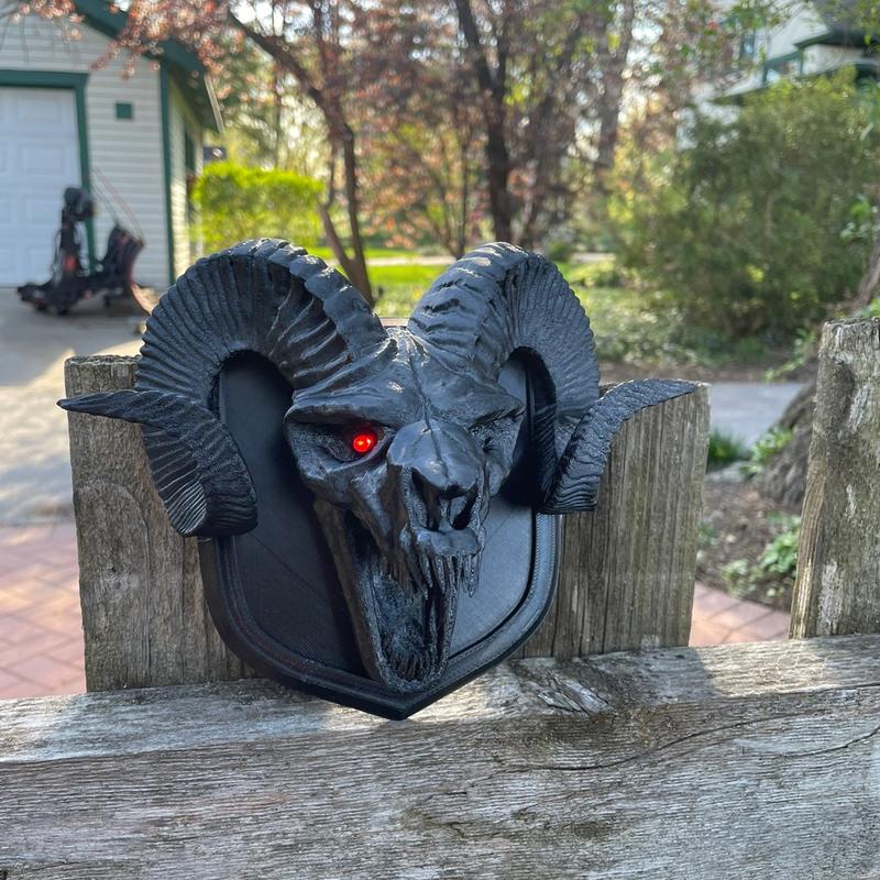 Evil RAM Skull V3 Emblem with 12v LEDs Fits 09+ 4th gen RAM Pickup Tailgate badge -1500, 2500, 3500