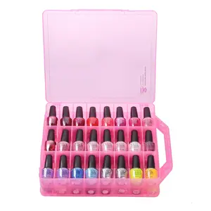 Makartt Nail Polish Organizer: Clear Travel Storage Case Holder for 36 Bottles, Large Compartment , Space-Saving Nail Supply Displayer