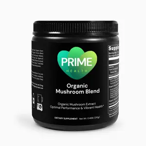 Organic Mushroom Blend with Probiotic Fermentation for Enhanced Bioavailability and Immune Support, 0.46lb (210g) Healthcare Supplement Dietary Fitness
