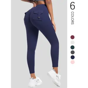 Women's Solid High Waist Sports Leggings, High Stretch Yoga Leggings, Ladies Sportswear for Indoor Outdoor Wear