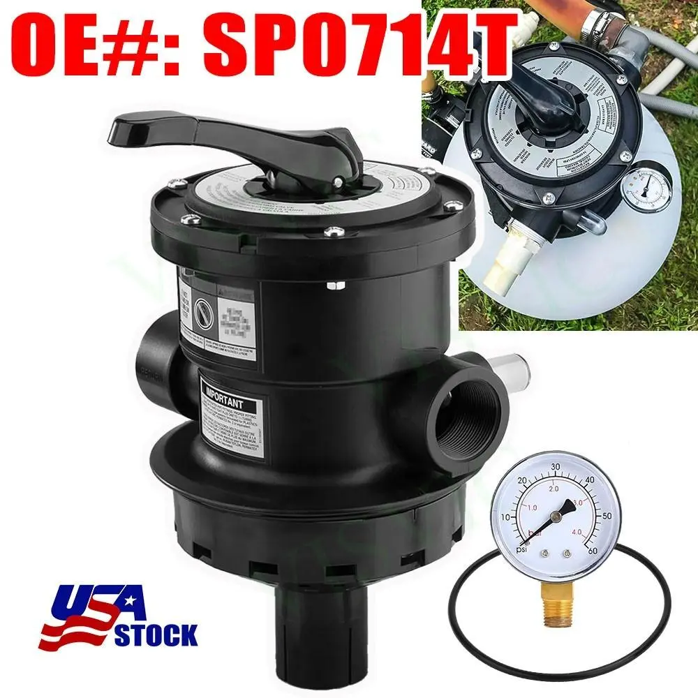 1.5" Size Plastic Body Pool Sand Filter Replacement Part for Hayward VariFlo SP0714T Top-Mount Multiport Valve Pro & VL Models