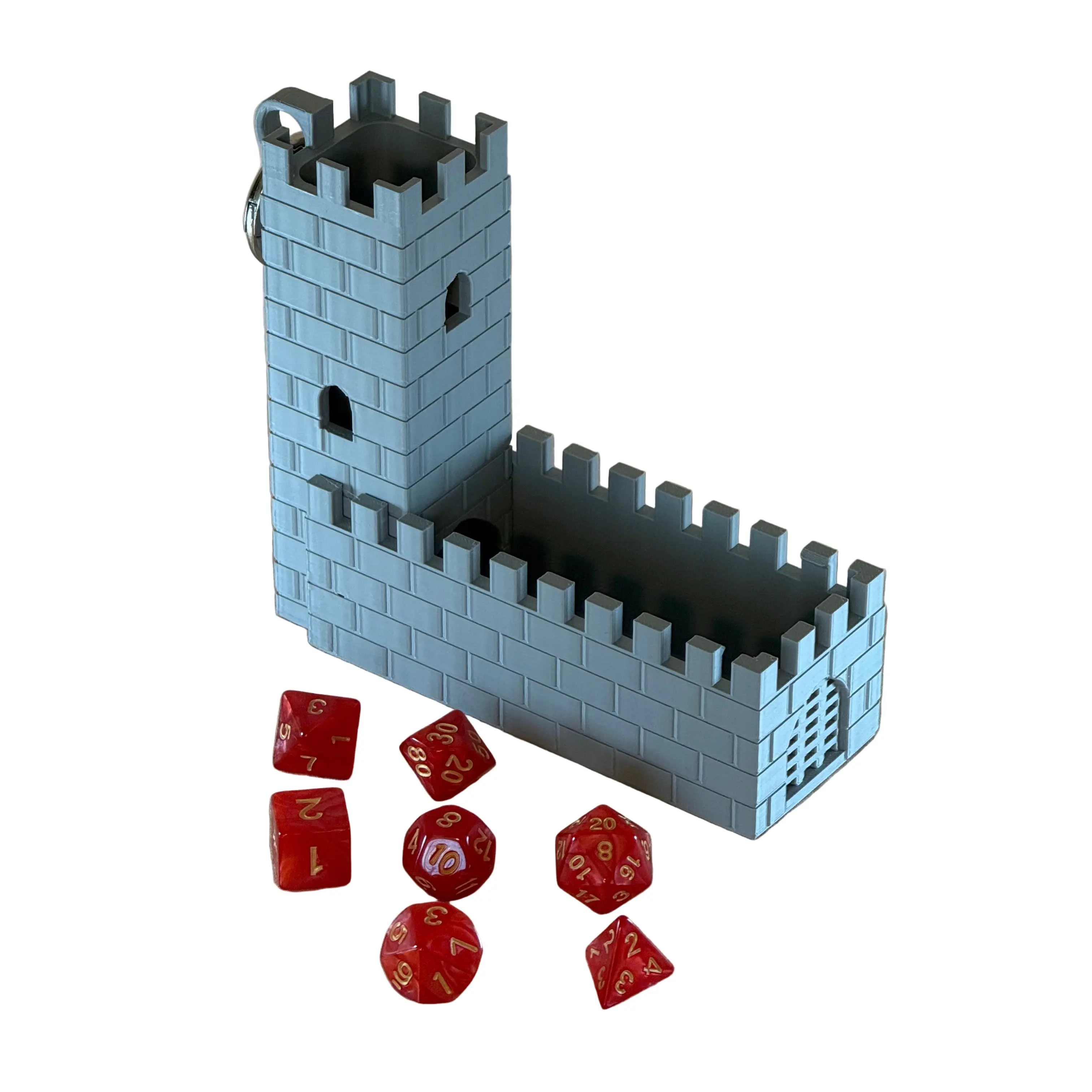 Foldable Castle Dice Tower - Lightweight 3D Printed Tabletop RPG Accessory, Portable for D&D, Game Night, Ideal Gift for Dice Game Enthusiasts