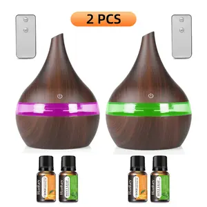 2PCS 300ml Cool Mist Humidifier & Oil Diffuser with Remote Control, 7 LED Lights 2PCS 300ml Cool Mist Humidifier & Oil Diffuser with Remote Control, 7 LED Lights