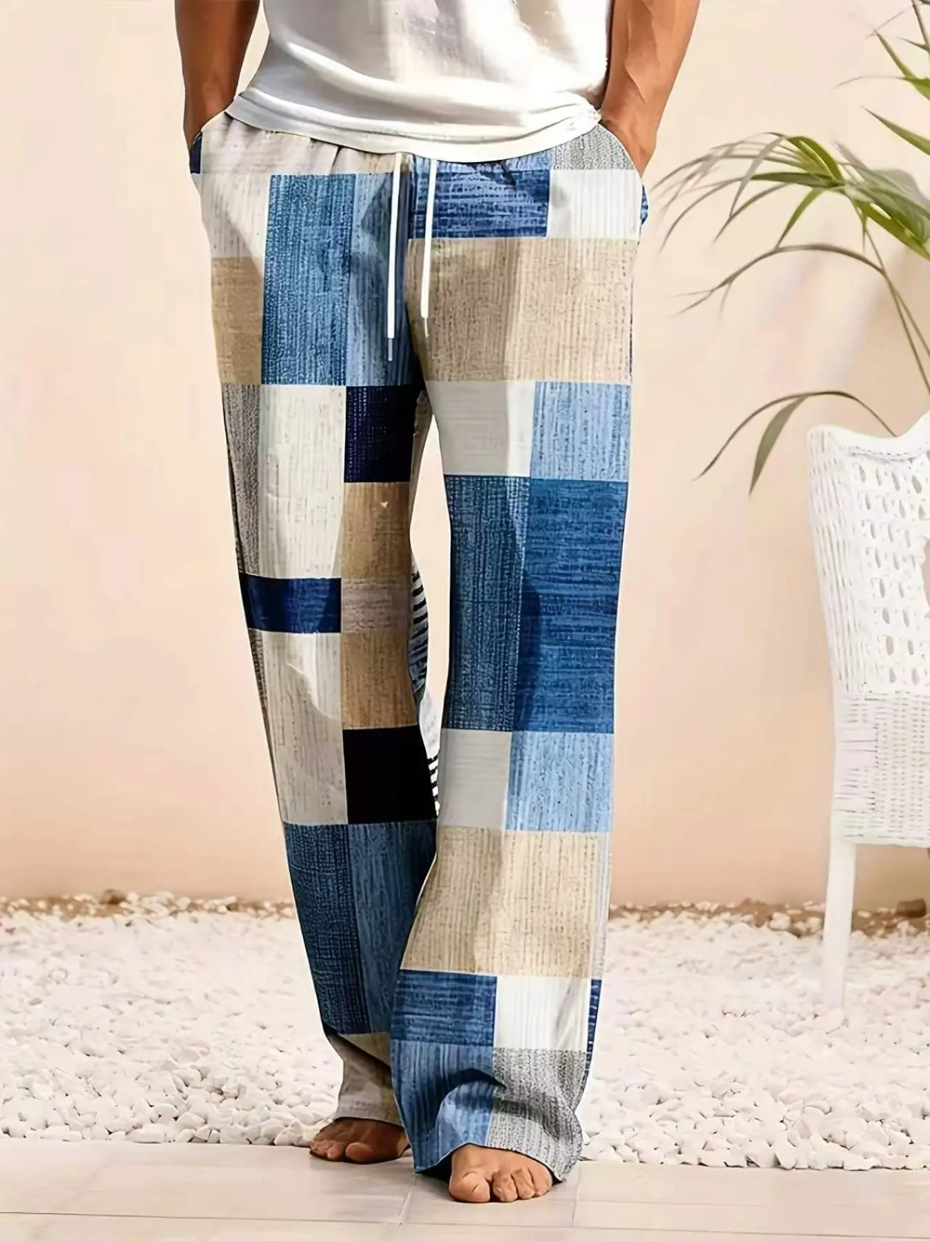 Men's High-Quality Straight Leg Long Pants, Cloud Cotton Fabric, Casual and Semi-Formal, Comfortable and Durable, S-3xl Sizes Available