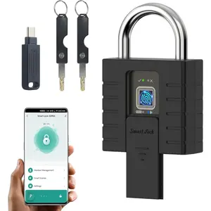 Padlock with Keys, Padlock, Remote Authorization via Phone, with Rest Key and 2 Keys,Waterproof Padlocks for School Locker,Truck,Warehouse,Gate,Office,Door