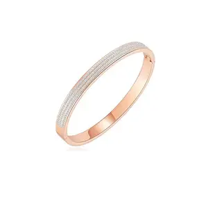 European American Non Fading Titanium Steel Diamond Bracelet Simple Stylish Versatile Elegant Women Accessory
