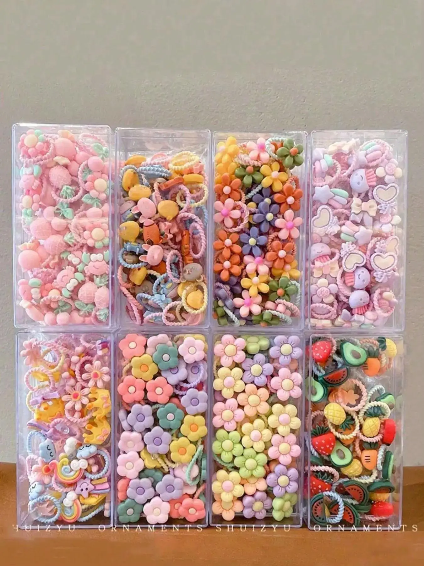 Cute Random Style Hair Ties, Flowers & Animal & Bow & Heart Decor Hair Ties, Fashion Hair Accessories for Women & Girls, Minimalist Headwear As Gift