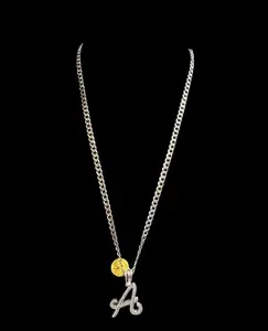 Sterling silver necklace with initial