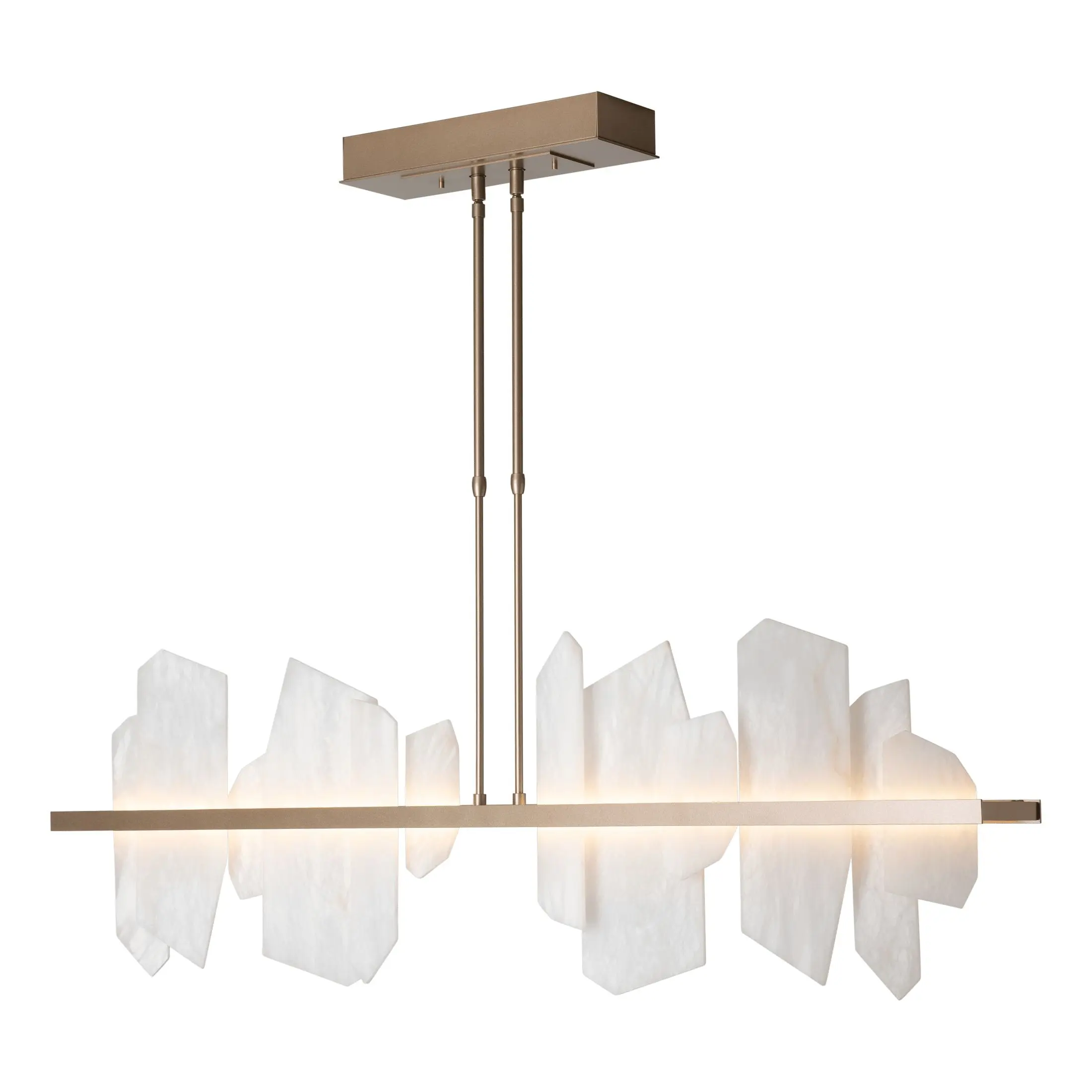 Volterra Linear LED Pendant Light With Translucent Alabaster Shade For Elegant Illumination
