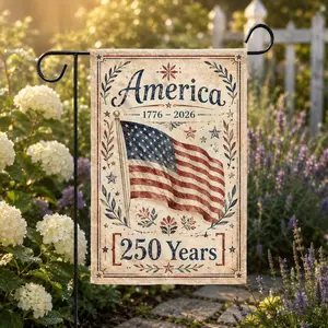 American 250 Years Celebration Garden Flags Decor for Outside, Patriotic Eagle 1776-2026 Independence Day USA Yard Sign Garden & House Banner, Perfect Decor for Any Occasion
