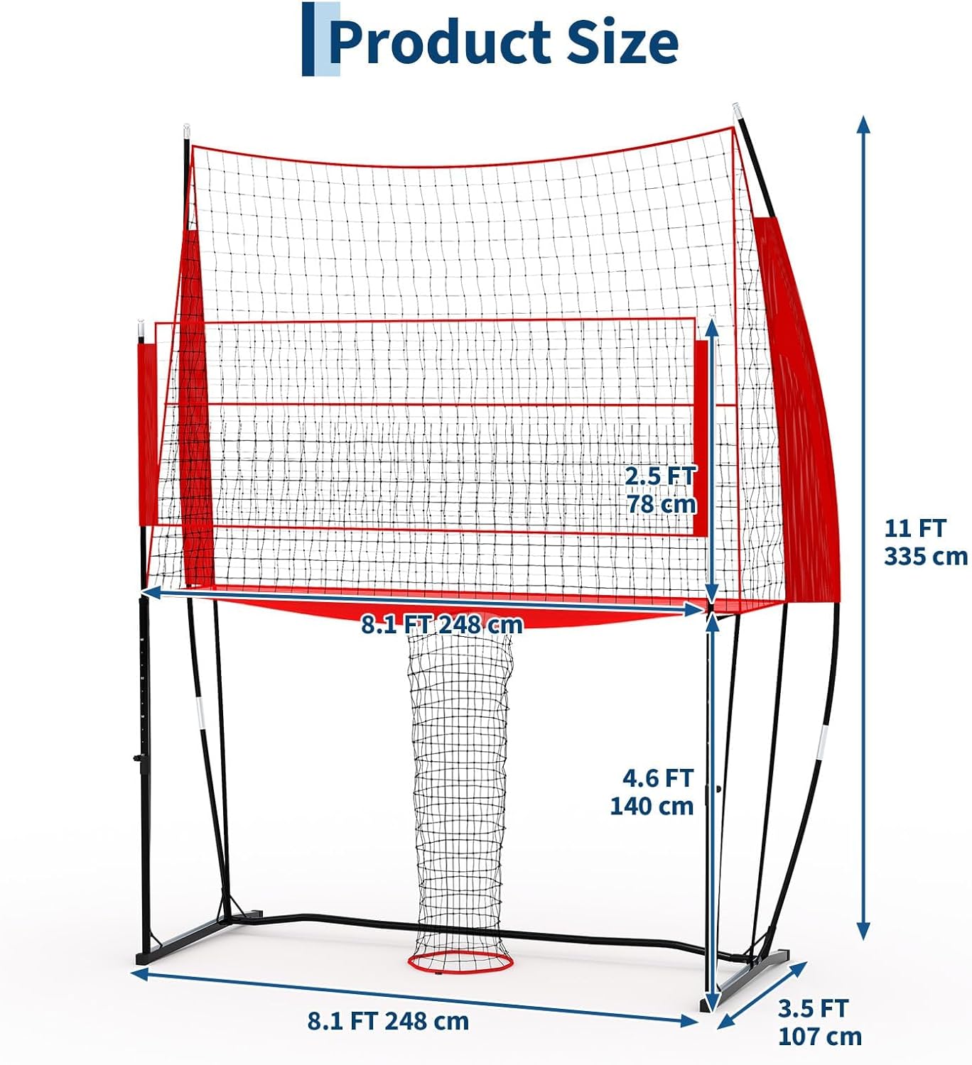 Portable Volleyball Net 8x11 FT, Height Adjustable Volleyball Equipment with Carry Bag, Easy Setup Training Net for Indoor, Outdoor, Beach, Backyard Portable Volleyball Net 8x11 FT, Height Adjustable Volleyball Equipment with Carry Bag, Easy Setup Training Net for Indoor, Outdoor, Beach, Backyard