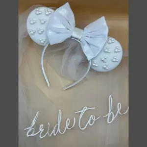 Bride Mouse Ears With Veil