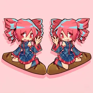 Kasane Teto Keychain Acrylic Charm, Teto Vocaloid Kawaii Gift, Cute Keychains for Bags and Keys, Perfect for Personal Style, Collecting and Gifting