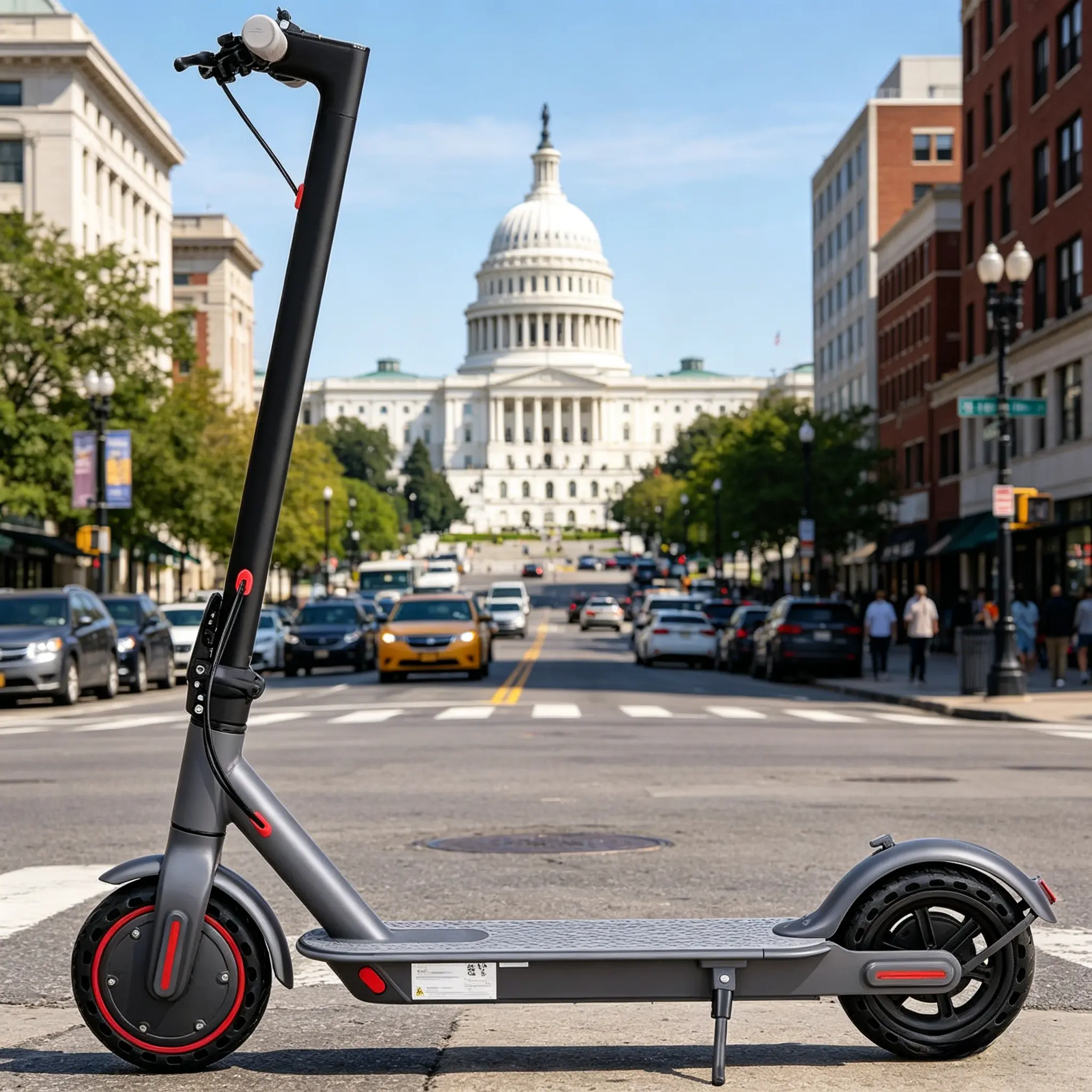 ladped Electric Scooter - 8.5 Solid Tires, 350W Motor Up to 16 Miles of Range and 19 MPH Portable Folding Commuter Scooter with and App E-Scooter 3 Speed modes school scooters.SummerWins,Father's Day Gife