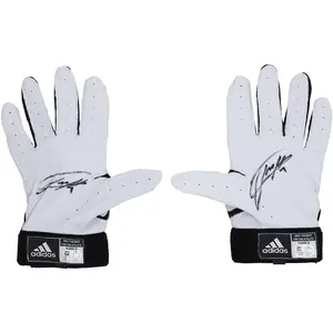 Jackson Holliday Baltimore Orioles Autographed Player-Issued White and Black Adidas Batting Gloves from the 2024 MLB Season - Fanatics Authentic Certified