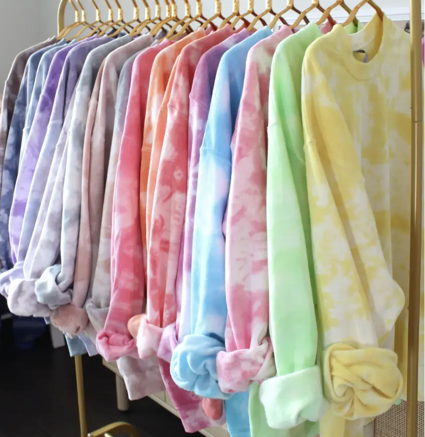 Tie dye sweatshirts