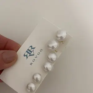 Women's Elegant Pearl Stud Earring Set, 3 Pairs French Vintage Design, High-Quality Jewelry for Daily Wear & Special Occasions, High Quality Earrings