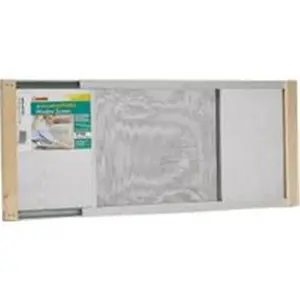212 MAIN Heavy Duty Adjustable Width Metal Window Screen with Bright Steel Screening, Rigid Zinc Plated Steel Rails, Varnished Seasoned Wood - for Home Baby Rooms, Indoor Installation, 20-33" W x 18" H, AWS1833 Model, Pack of 12