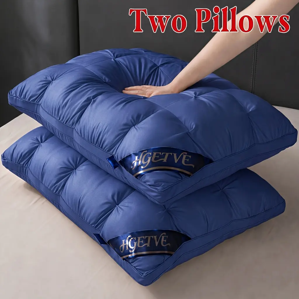 2pcs Buy One, Get One Free! Hotel-quality Pillows, Deep Sleep Neck Support Pillow, Low-allergen Polyester Coverings, Highly Fluffy, Cool And Breathable In Summer, Cooling Pillow, Queen/ King Size, Optional Random Colour, Gifts Of High Quality