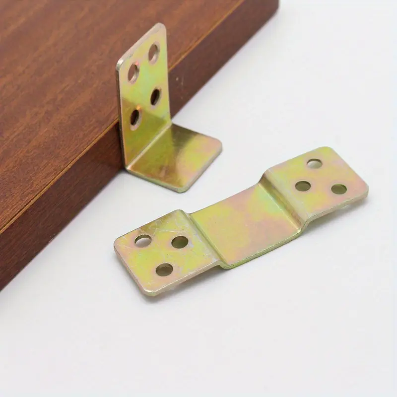 5 Sets Durable Iron Corner Brackets - Bed Frame Support Connectors with Easy Assembly, Hooks, Buckles & Screws for Sturdy Wooden Frames