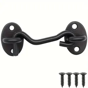 Stainless Steel Barn Door Latch, Adjustable Length Sliding Door Lock with Screws, Safety Door Lock for Home, Bathroom, Pet Door