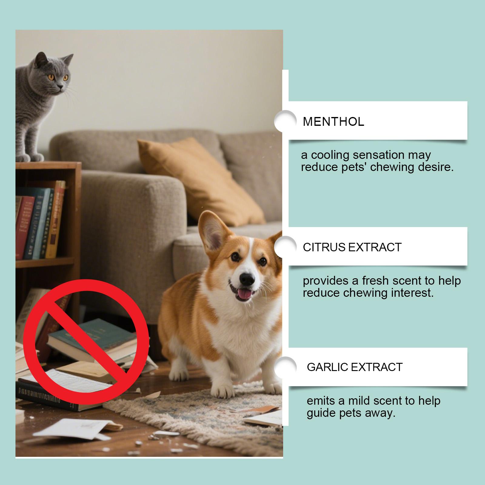 EelJoy Anti-Chew Spray for Cats & Dogs  Gentle Formula for Behavior Correction Training