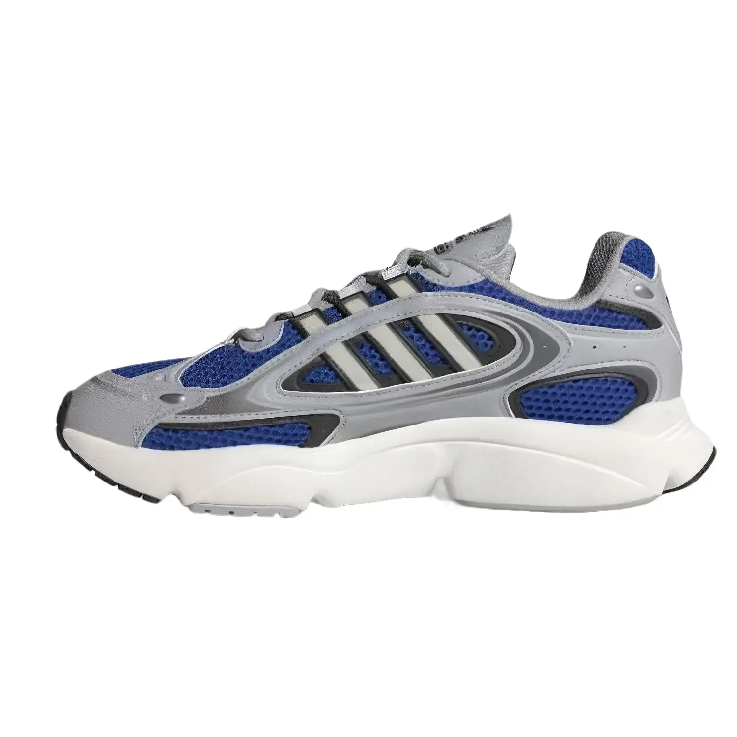 Adidas Ozmillen Men's Sneakers, Grey Royal Blue, Performance-Inspired, Premium Synthetic Overlays, Casual, Foam, Fabric, Sporty Chic, Breathable Mesh Sneakers, Secure Fit, Shock Absorption, Breathable Upper